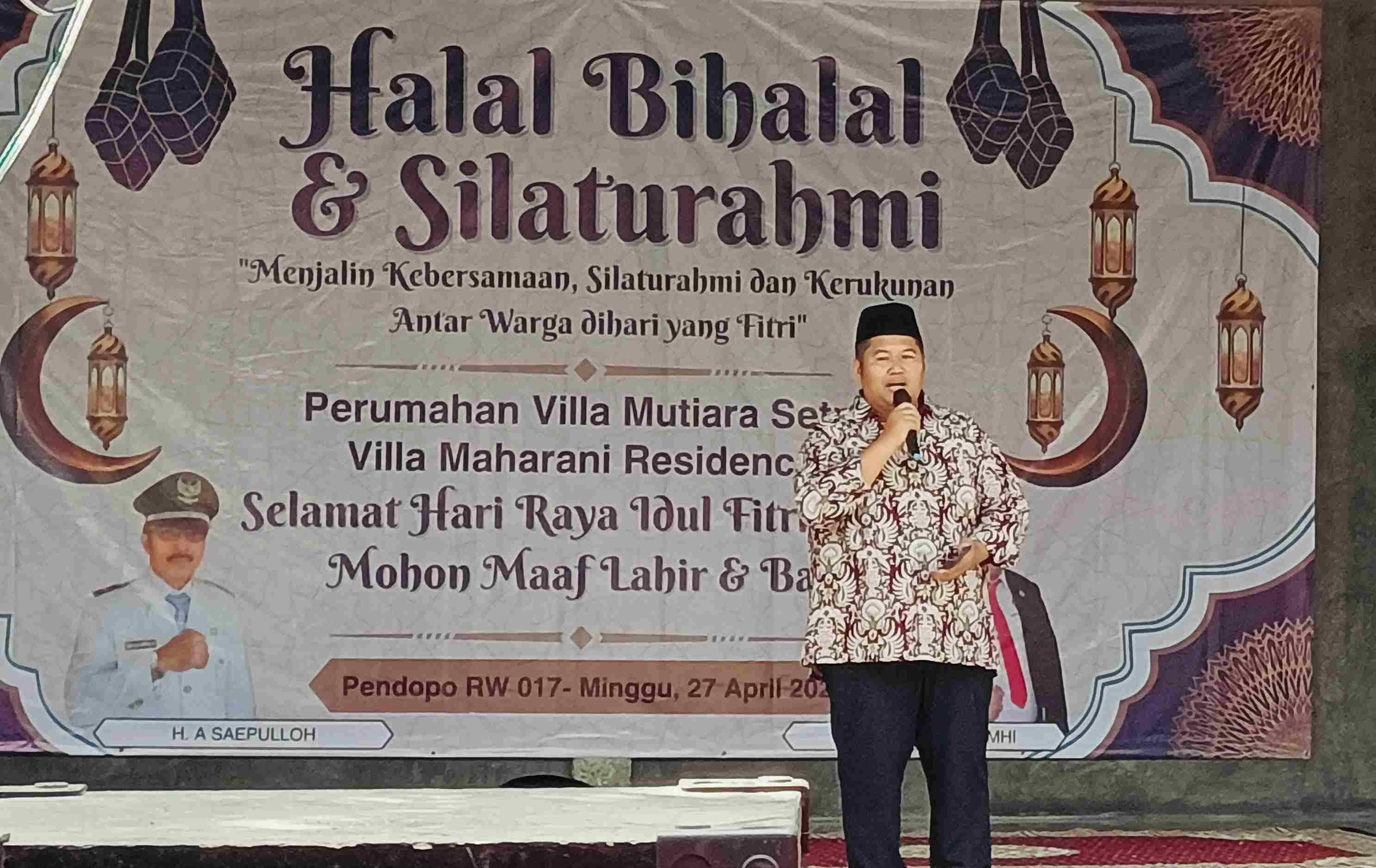 Warga RW 017 Perumahan Villa Mutiara Setu Gelar Acara Halal Bihalal